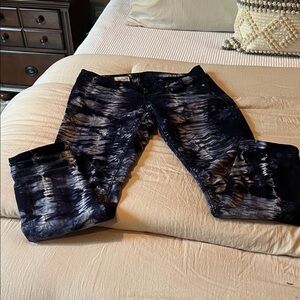 GAP Black and Gray Tie-Dye Pants